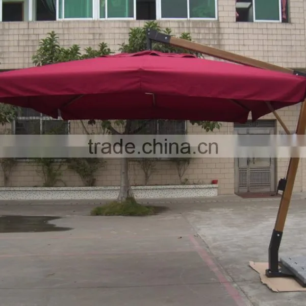 Outdoor Patio Garden A- Garde Wood Hard Umbrella