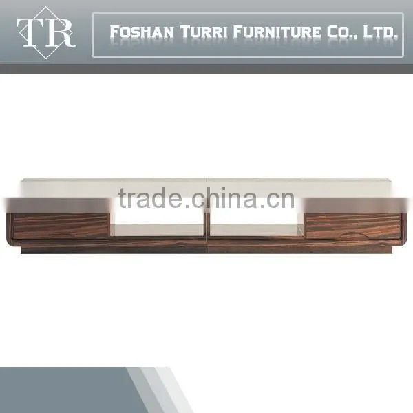 Modern Nature Marble/travertine on Top Wooden TV Stand photo-2