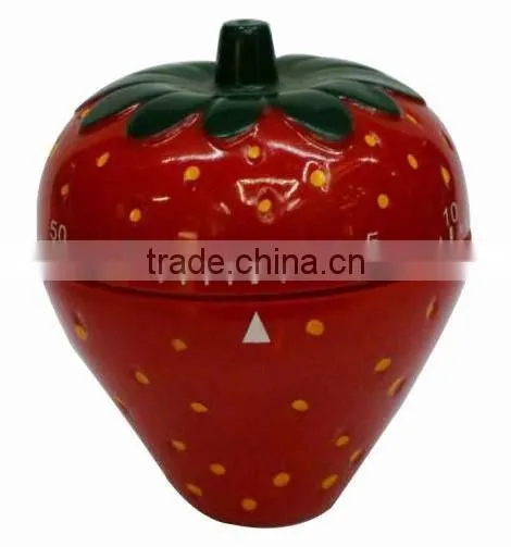 1958 cute fruit shape strawberry countdown kitchen timer