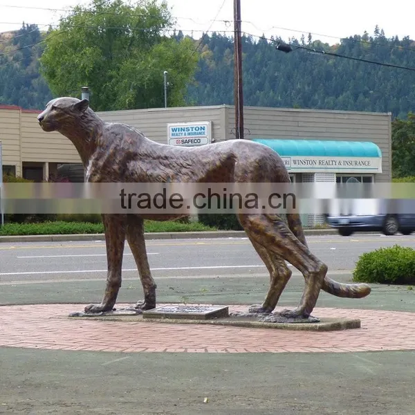 Large Outdoor Copper Sculptures Metal Bronze Cheetah Sculpture photo-3
