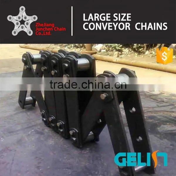C45 40Cr OEM Manufacturing PL Series Large Size Bucket Elevator Chain photo-2