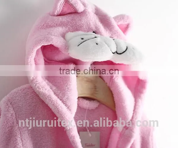 Cartoon Character Hooded Bathrobe ,Baby/Child Hooded Bathrobe, Coral/plush Fleece Bathrobe, photo-4