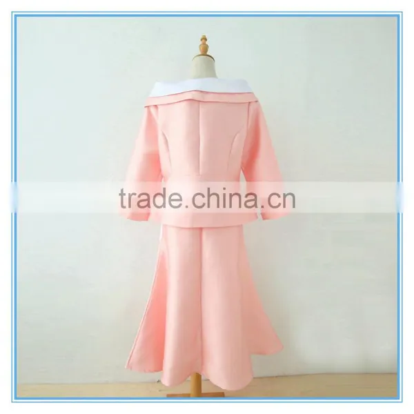 Elegant Skirt Sets Pink Color Combination Wholesale Church Suits For Ladies photo-3