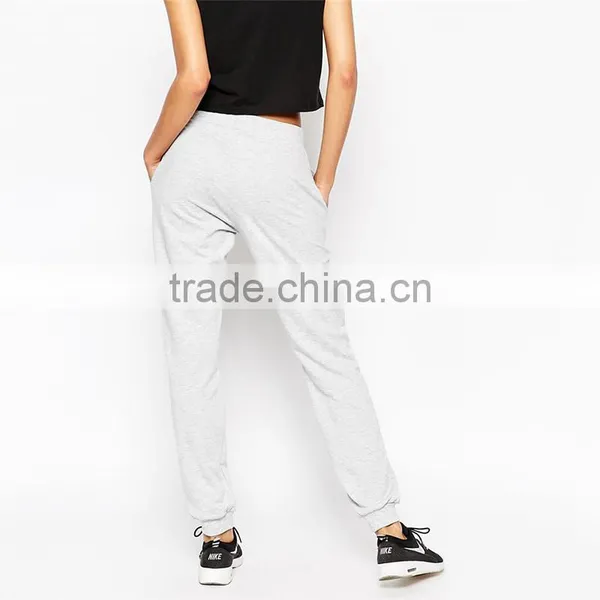 Womens New Fashion Casual Grey Jogger Sweatpants Blank photo-2