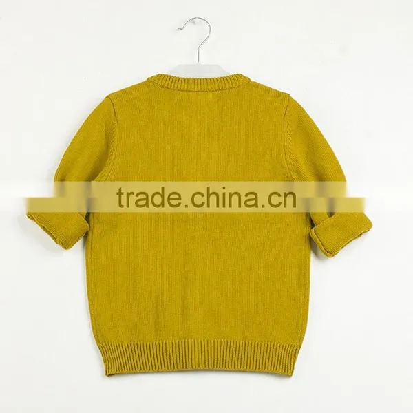 MGOO Stock Kids Knitting Sweater With Covered Buttons Knitwear Warm Cotton Children Outwear photo-3