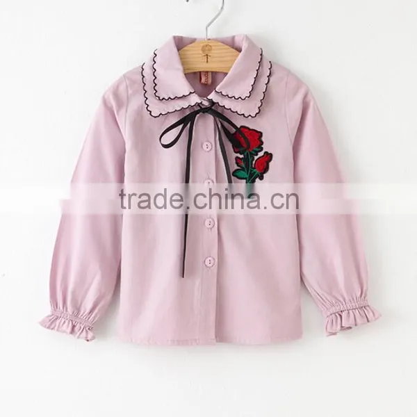 Zm50391b Autumn New Style Kids Clothing Long Sleeve Pure Cotton Lapel Trendy Children Shirt photo-3