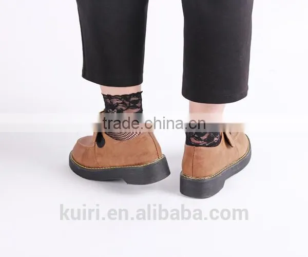 WS-33 Women Lace Ruffle Ankle Sock Soft Comfy Sheer Silk Cotton Elastic Mesh Knit Frill Trim Transparent Women's Socks photo-2