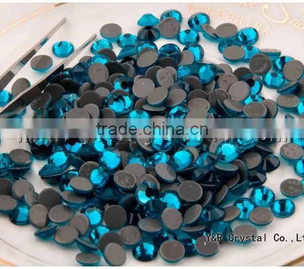 Shining Hot Fix Crystal Blue Hot Fix Rhinestone For Garment Accessories photo-3