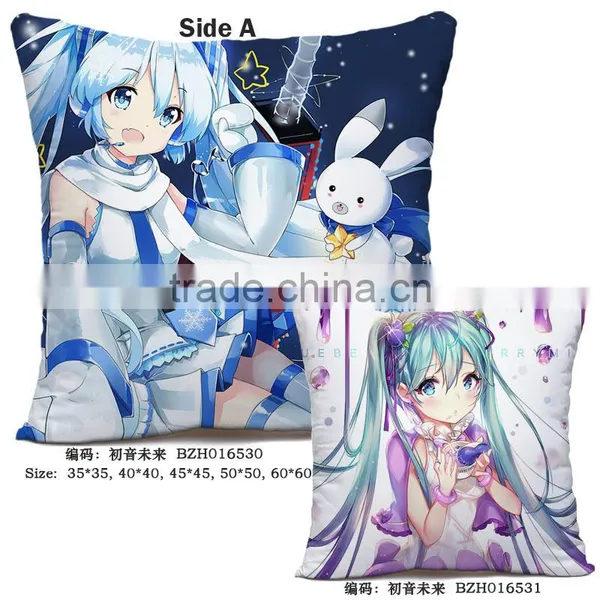 Japanese Popular Singer Hatsune Miku Printed Anime Soft Pillow 45*45CM photo-5