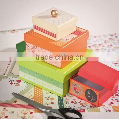 Gift Box Set,12 Assorted Sizes Aquare Col.Square Nested Boxes - Matte - 12 pc Set - 12 Piece Set photo-6