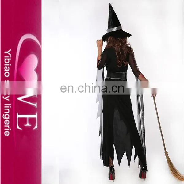 Cheap Price Spell Caster Dark Long Dress Sexy Black Witch Costume photo-2