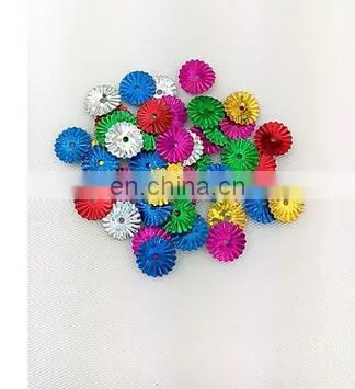 10mm Laser Sequins Middle Holes Chrysanthemum Shape Sequins For Sewing PVC Mix Colors DIY Sequin Sewing Materials
