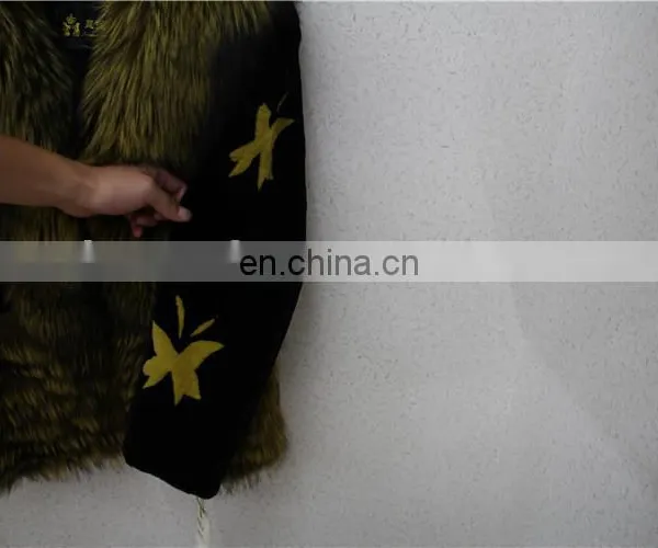 High Quality Women Real Black Rex Rabbit Fur Coat photo-6