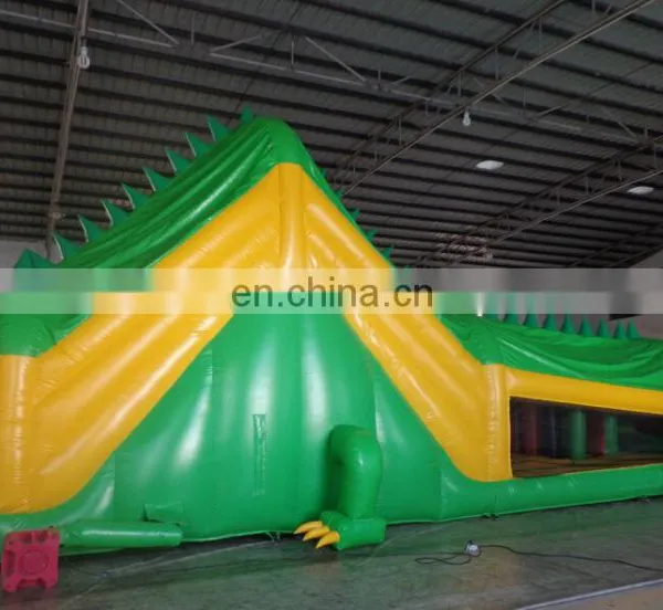 New Inflatable Green Hippo Obstacle Course photo-5