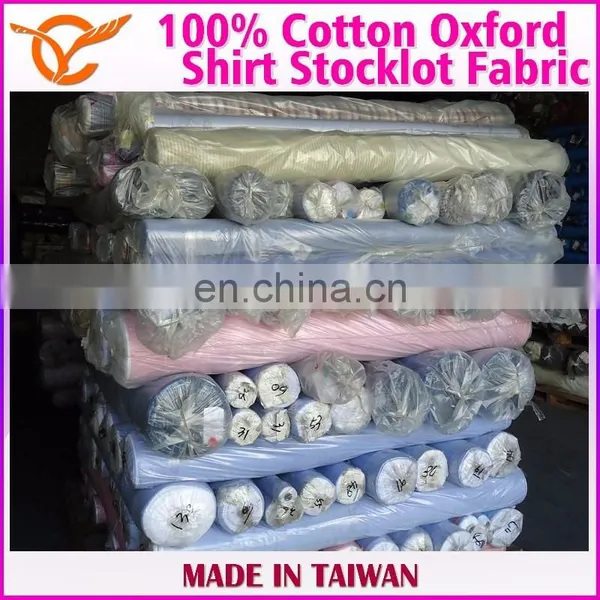 Taiwan Online Shopping Piece Dyed Oxford Stocklot Fabric