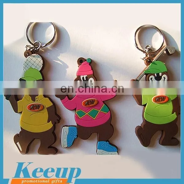 High Quality Die Cut Shape 3D PVC Keychain photo-6
