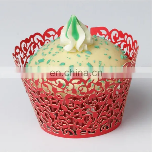 Cupcake Wrappers Filigree Vine Cake Wraps Wedding Birthday Decorating photo-5