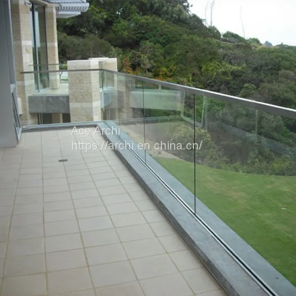 Aluminum Deck Railing / Glass Balustrade / U Channel Glass Railing for Balcony photo-3