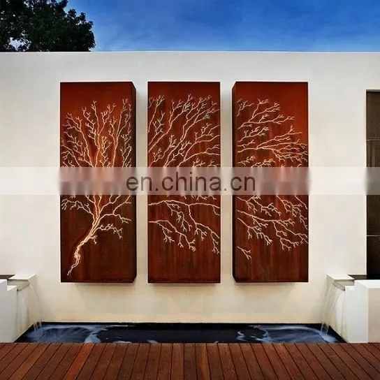 Indoor Corten Steel Screen Wall photo-3