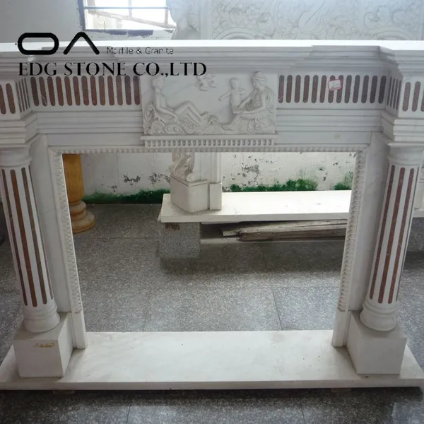 Factory Directly Natural Marble Stone Decorative Fireplace photo-2