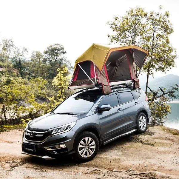 Newly High Quality Automatic Aviation Aluminum 2 Person Outdoor Camping Camper SUV Car 4X4 Soft Roof Top Tent for Sale