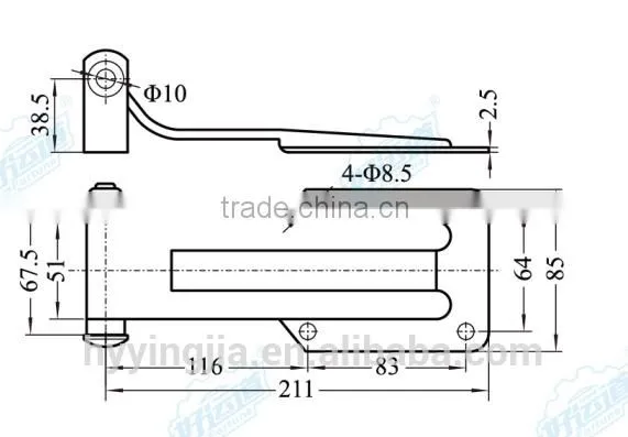 01179 Hot Selling Trailer Ramp Door Hinge photo-2