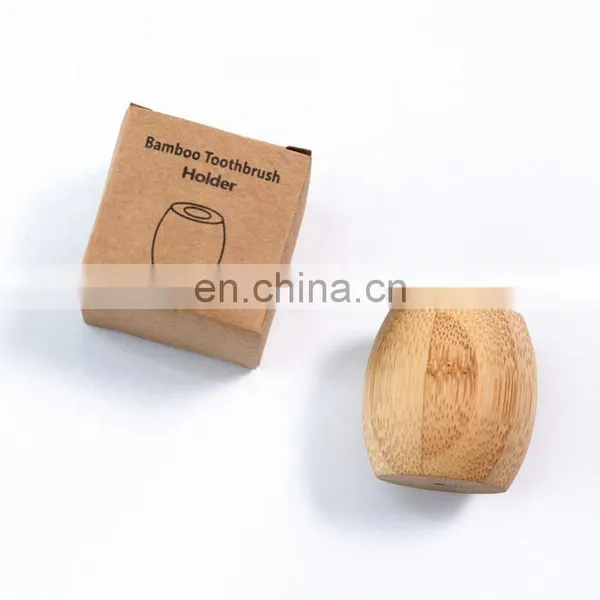 BPA Free Custom Logo 100% Organic Toothbrush Display Stand Bamboo Toothbrush Holder photo-2