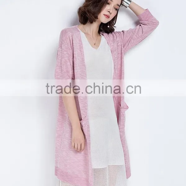 Spring Fashion Long Sleeves Cardigan Knit Sweater Casual Cardigan for Women photo-3
