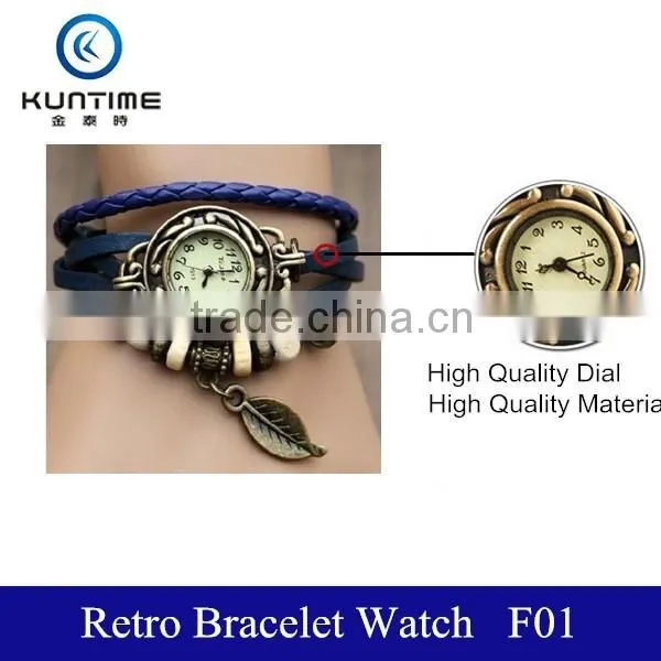 Leather Retro Bracelet 2015 Women's Watch photo-2