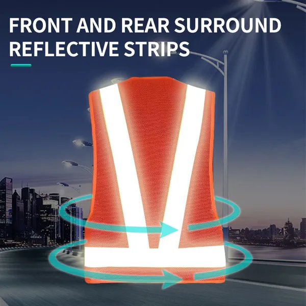 Safety Vest With High Visibility and Reflective Safety Vest, Men's and Women's Work Vests With Reflective Strips photo-5