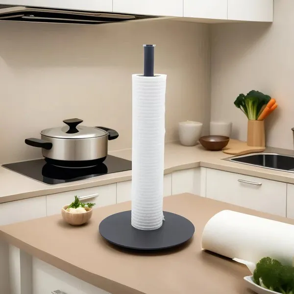 Stainless steel tissue rack vertical tissue rack simple tissue rack kitchen tissue rack multi-function roll paper rack