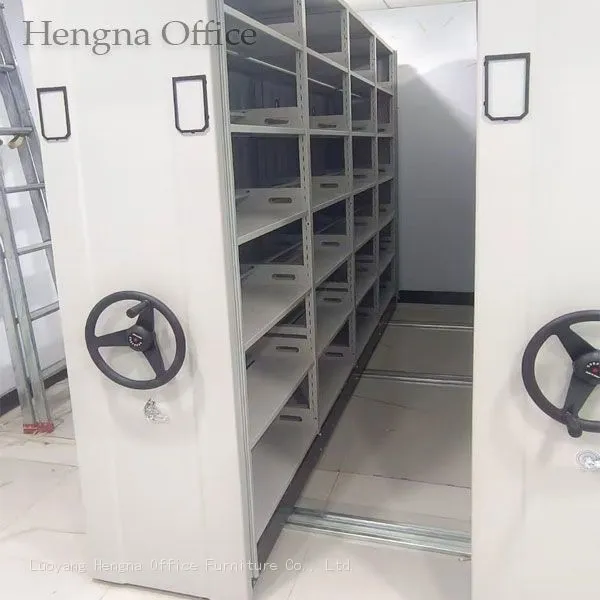 Manual Mobile Shelving | Rolling File Storage System on Tracks