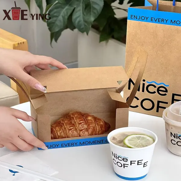 Custom Paper Fast Food Fried Chicken Take Out Burger Boxes Cardboard French Fries Fried Chicken Wing Paper Packaging Box Design photo-4