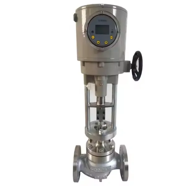 Electric Pneumatic Flow Control Valves With Flowserve Positioners and Spare Parts Cast Steel Stainless Steel Flange Globe Valve
