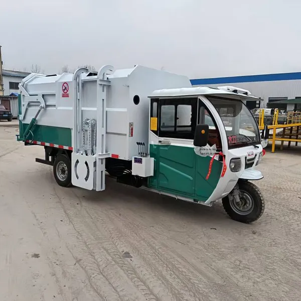 property electric three - wheeled 7 - cubic - meter self - loading and self - unloading vehicle, large - scale compressed garbage bin - hanging vehicle with simple operation