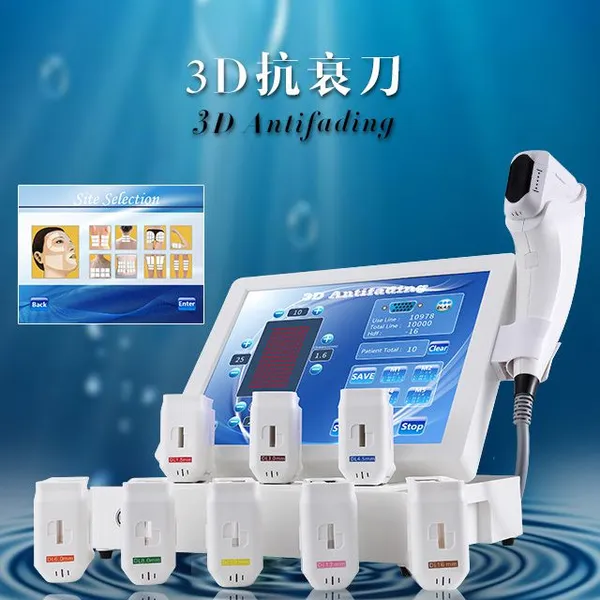 Máquina profesional de lifting facial antiarrugas HIFU SMAS con transductor de 4MHz