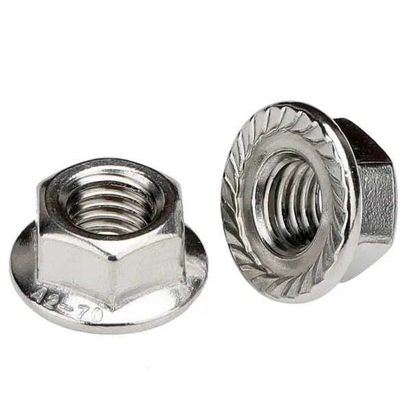 DIN 6923 Hex Serrated Flange Nuts With Pad Lock Nut Hexagonal Flange Nut photo-5