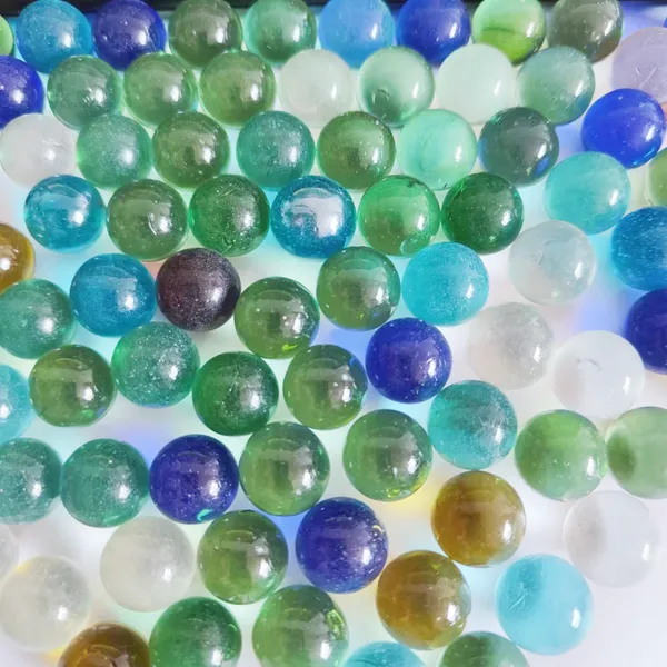Colored Glass Beads 14mm x 16mm x 25mm Glass Marbles Galactic Jewelry Glass Balls photo-5