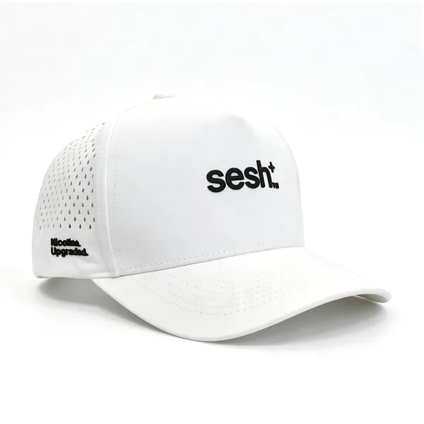 Custom Camp Caps Silicon Logo Golf Cap Camping Hats With Laser Holes photo-4