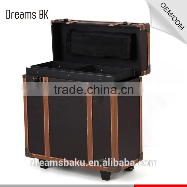 Professional Make-up Case, Hair Stylist Cosmetic Display Case With Trolley and Many Trays photo-6