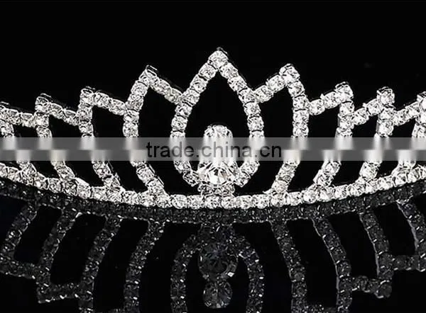 Handmade Luxury Wedding Rhinestone Bridal Crystal Tiara Bridal Crown photo-5