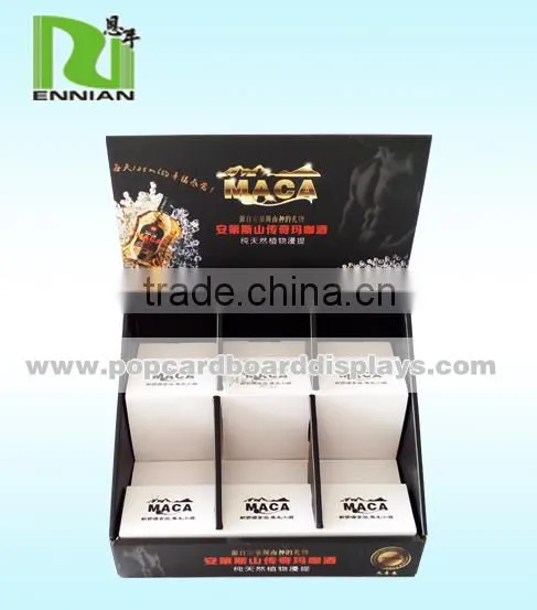 Charming Supermarket Wine Cardboard Counter Display Stand