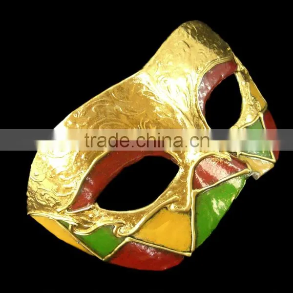 Black Wholesale Masquerade Beautiful Design Feather Mask Golden Michaels Masquerade Masks photo-6