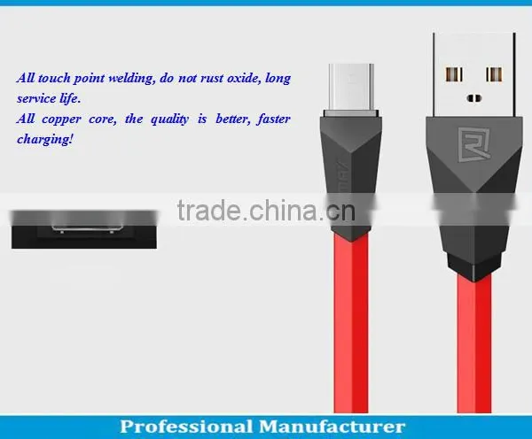 High Qaulity Remax 1M Length TPE Copper Core 2.1A Aliens Micro Usb Cable for Android photo-3