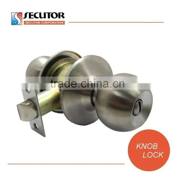 Brass Bath Tubular Round Door Lock photo-2