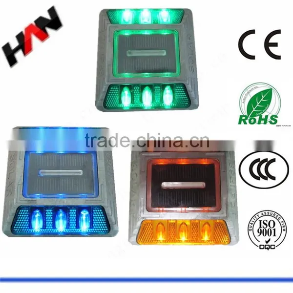 HAN-03 Led Aluminium Flashing Solar Road Studs( Five Color Can Choose ) photo-2