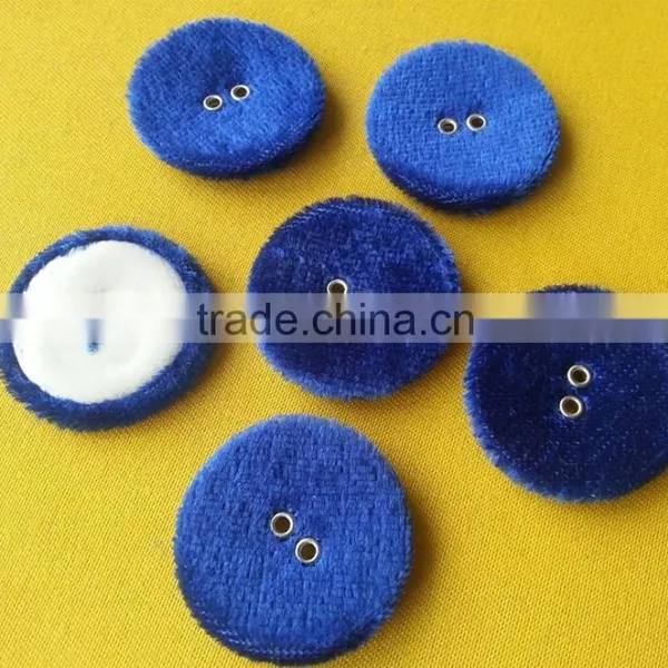 Blue Color Fabric Covered Button With Eyes -F1513 photo-4