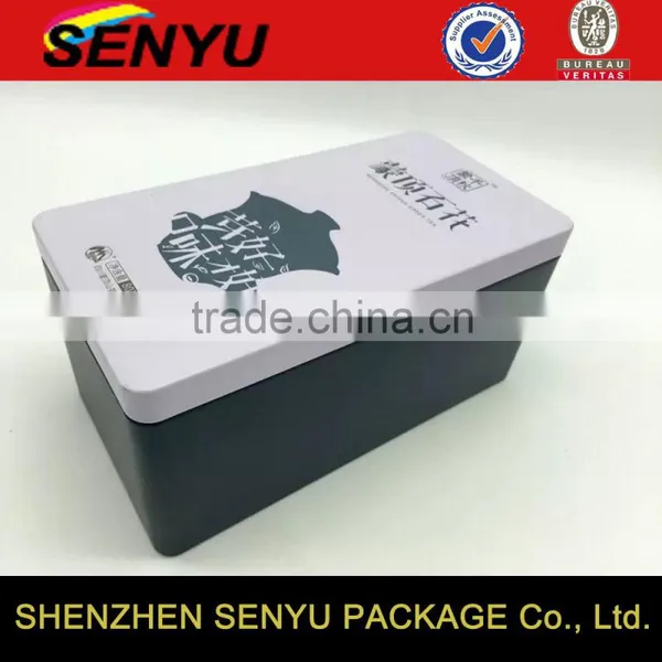 Tea Packaging Box Waterproof Metal Box With Sliding Lid