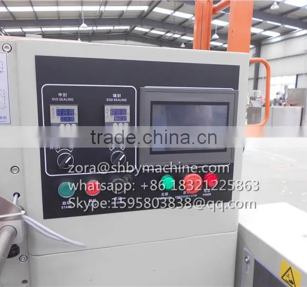 Automatic Soda Biscuit Packing Machine, Cracker Sealing Machinery PLC Control Touch Screen photo-3