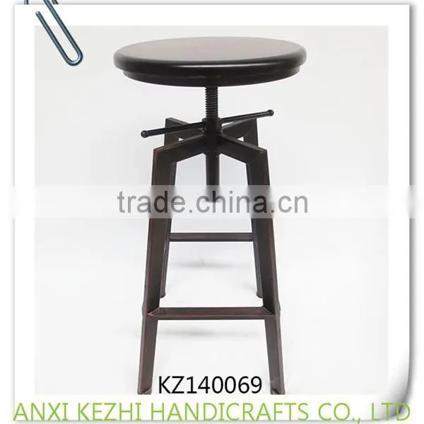 KZ140065 Ancient Round Metal Wood Dinning Room Chair photo-6